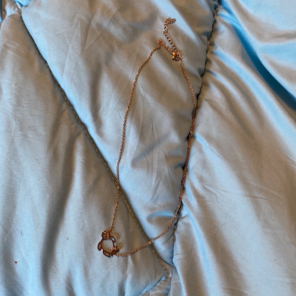 Turtle gold necklace